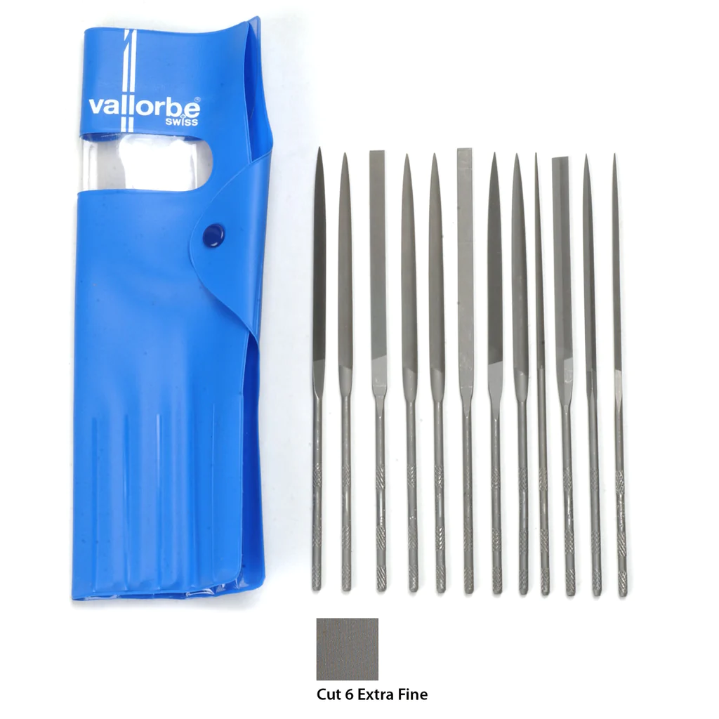 Vallorbe needle files 160mm/6″ Needle File, Cut 2, Set Of 6